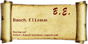 Basch Elizeus névjegykártya